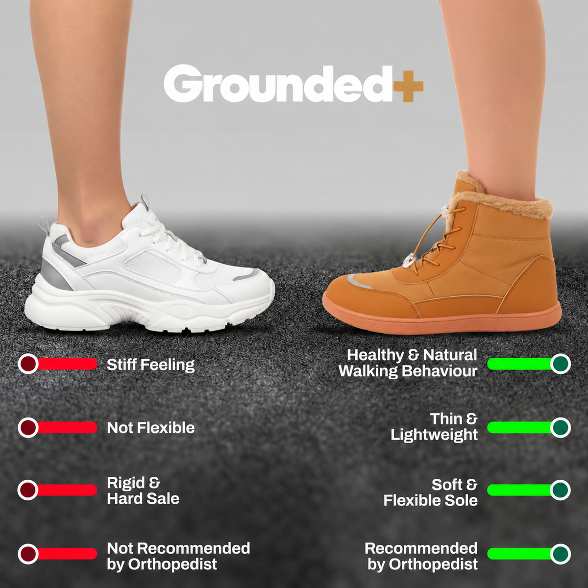 Say goodbye to uncomfortable winter shoes and say hello to pain-free, well-aligned feet!