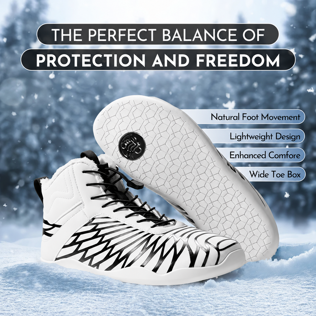 Lorax Pro Winter - Non-slip & waterproof winter barefoot shoe (Unisex)