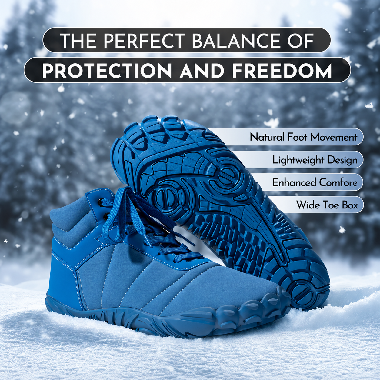 Zephyr Pro - Non-slip & waterproof winter barefoot shoe (Unisex)
